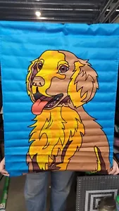 VTG Outdoor Garden DOG 1990s 28"x40" - Picture 1 of 1