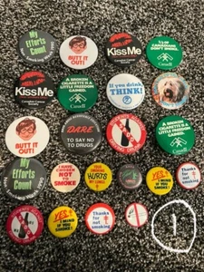 Vintage NO SMOKING Pinback Buttons Lot of 22 | Collectible | Funny | Smoking Ban - Picture 1 of 1