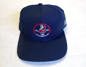 Vintage Indians Snapback Hat New Era Baseball Cap 1999 American League NEW - Picture 1 of 15