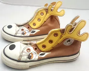 CONVERSE Deer Child Sz 8 Shoes with ANTLERS Eyes & Nose - Picture 1 of 12