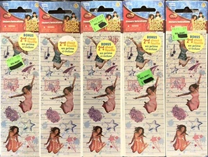 Disney High School Musical Stickerbögen 5 Packungen à 2 Glitzer Glitzer 6”x2” - Bild 1 von 2