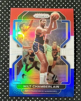 Panini Prizm 2021-22 - Wilt Chamberlain - rojo blanco y azul Prizm - #260  Foto 1 de 2