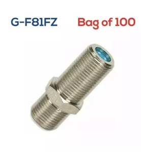 100 PACK Cable Adapter Splices 3Ghz Coax Barrels Connectors Coupler All Weather - Picture 1 of 3