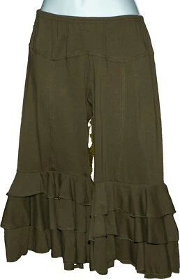 Florers Steampunk fusión tribal danza del vientre con volantes XS/S de punto verde Foto 1 de 3