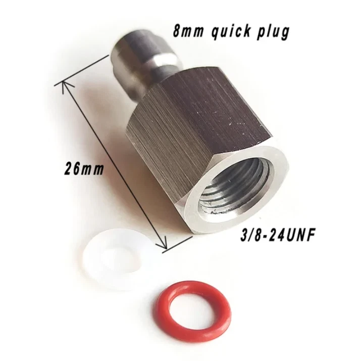 45g Co2 Cartridge Refillable 3/8-24UNF, 1/2-20UNF Thread Inflatable Rechargeable - Image 1 of 4