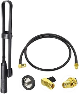 Dual Band Foldable CS Tactical Ham Radio Antenna & 1m Extension Relocation Cable - Picture 1 of 12