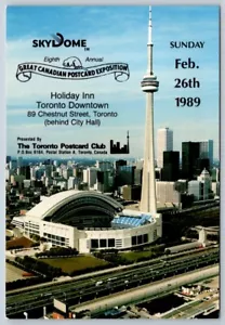 Skydome, CN Tower, Toronto Postcard Club Show Canada, 1989 Aerial View Postcard - Bild 1 von 2