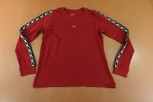 Nike Womens Size Small Burgundy Graphic Print Long Sleeve Crew Neck Tee - Picture 1 of 11