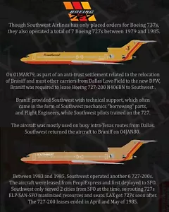 Southwest Airlines 727-200 History Retro 8 X 10" Poster **FREE SHIPPING** - Picture 1 of 1
