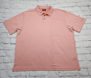 Ben Hogan MENS 3XL Performance Polo Shirt Pink White Geometric Print Quick Dry - Picture 1 of 11