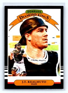 2019 Panini Donruss Black Diamond Kings J.T. Realmuto Miami Marlins #20