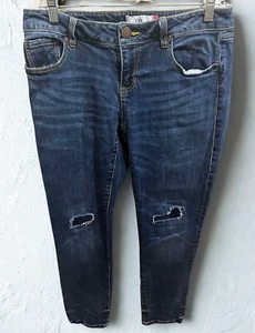 Cabi Jeans Damen 4 Slim Boyfriend Blau Distressed Patches Festival Freizeit Denim - Bild 1 von 8