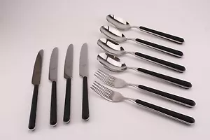 Mepra Fantasia 18/10 Edelstahl Besteck schwarzer Griff Italien Ihrer Wahl - Bild 1 von 3