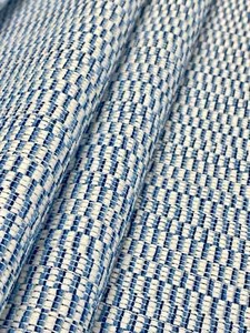 Tela de tapicería Kravet Crypton 364694 azul marino blanco ondulado - Imagen 1 de 4