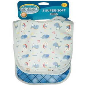 Baberos ajustados súper suaves perfectos para bebés sin desorden a la hora de comer 0-12 M - azul - Imagen 1 de 7