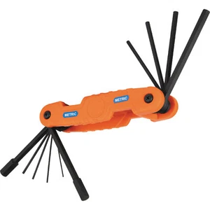 Klein Tools 70550M Pro Folding Hex Key Set, 10-Key Metric Sizes 1.5mm to 12 mm - Picture 1 of 6