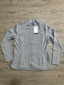 Nike Yoga Luxe Women's Full Zip Long Sleeve Gray Jacket DD5533-073 Size XL New - Picture 1 of 6