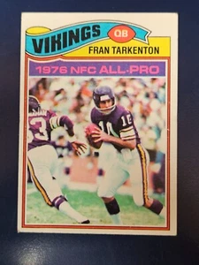 Tarjetas de fútbol americano Topps 1977 #400 Fran Tarkenton Minnesota Vikings - Imagen 1 de 2