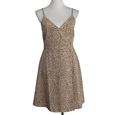 Mini Vestido Sanctuary Para Mujer Estampado Animal Leopardo XS Negro Tostado Sin Mangas Foto 1 de 4