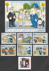 Postman Pat 2 sets Isle of Man + GB single 1st class mnh cartoons - Picture 1 of 1