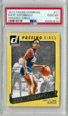 2015 Panini Donruss Nate Archibald Passing Kings PSA 10 - Image 1 of 2