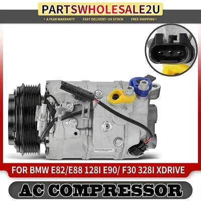 A/C Compressor for BMW 128i 2008-2013 328i 2007-2013 328i xDrive 2009-2013 328xi - Image 1 of 4