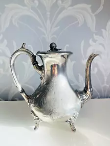 Vintage Silver Coffee Tea Pot Antique 1840-90 Victorian London Coffee Pot - Picture 1 of 19