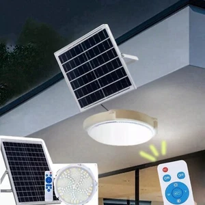 1PCS Solar Power Ceiling Pendant Light Remote Control Out/Indoor Lamp Waterproof - Picture 1 of 17