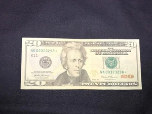 2017 20 $ Dollar Schein Star Note S/N NK00323298* , Sammlerstück 20 Twenty - Bild 1 von 4