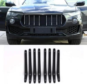 Borde de tira decorativa de parrilla frontal negra para piano 8 piezas para Maserati Levante 2016-2021 - Imagen 1 de 7