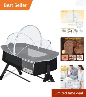 Durable White Mosquito Canopy for Co-Sleeper Cribs - Easy Access & Installation - Image 1 of 4