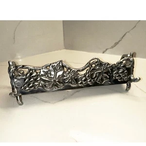 Arthur Court Cracker Tablett 2002, Weinreben Aluminium Fuß Tablett - Bild 1 von 8