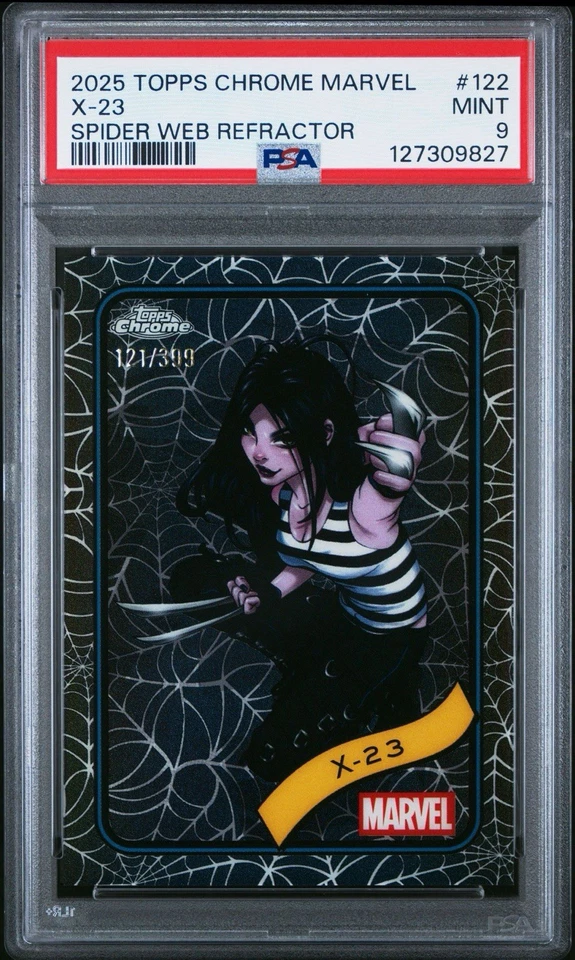 2025 Topps Chrome Marvel X-23 Spider Web Refractor /399 PSA 10 - Image 1 of 1