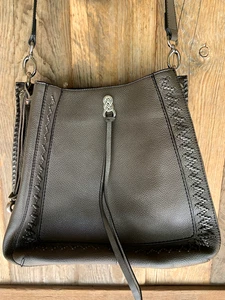 Brighton * Dark Sable Gray/Brown/Pewter * Pebble Leather Shoulder Bag - Bild 1 von 9
