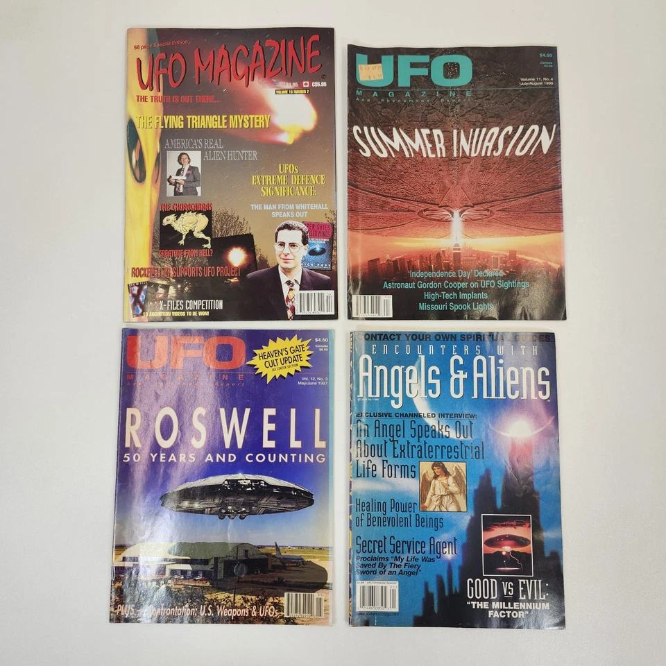 UFO Magazine & Phenomenon Report 3 Issues 1996 1997 Aliens Roswell X-Files Angel - Image 1 of 4