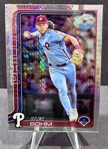 2025 Topps Chrome Alex Bohm Prism Refractor Parallel #57 Philadelphia Phillies - Picture 1 of 2