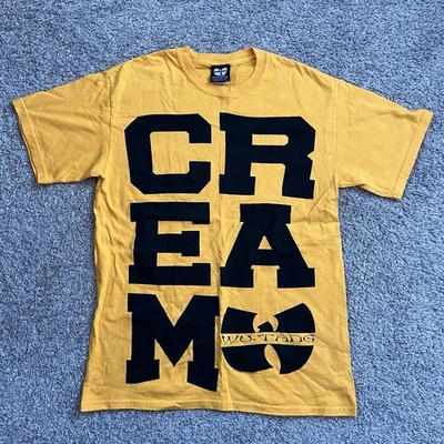 🔴Wu-Tang Shirt Size Medium Yellow CREAM Rare WuTang Clan Gza ODB Raekwon - Image 1 of 4