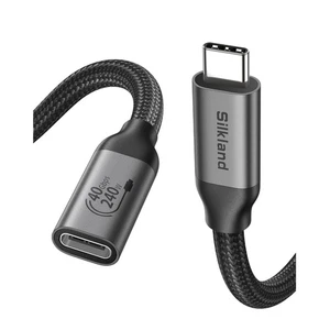 40Gbps USB C Extension Cable 4ft | 240W Charging & 8K/4K Braided Excellence - Picture 1 of 10