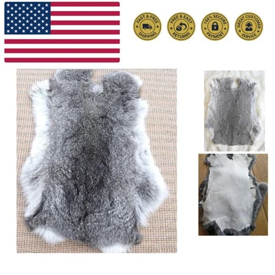 Piel de conejo curtida natural 12" por 14" piel de conejo con calidad de costura Le... Foto 1 de 4