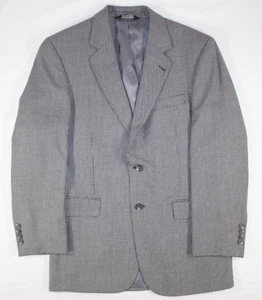 Jos. A. Bank Blazer Mens 38 R Gordon 100% Wool Suit Coat Jacket Houndstooth Gray - Picture 1 of 10