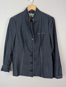 WORTH Women’s Modern High Collar Wool Blend Jacket Size 12 Preppy 167 - Picture 1 of 4