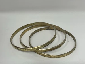 Juego de 3 pulseras brazaletes de plata 950 tono oro superan la plata de ley en pureza - Imagen 1 de 7
