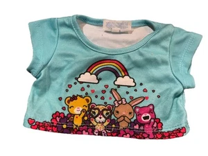 Build a Bear Girls Kabu Rainbow Blue Character Shirt Top RETIRED HTF VERY RARE - Picture 1 of 2