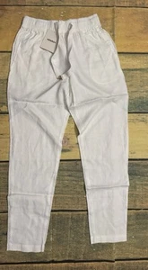 NWT Venroy White Linen Lounge Pants XSmall - Picture 1 of 8