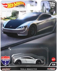 Mattel Hot Wheels Auto Cultura Scena Americana Tesla Roadster Giocattolo Mini Auto - Foto 1 di 5