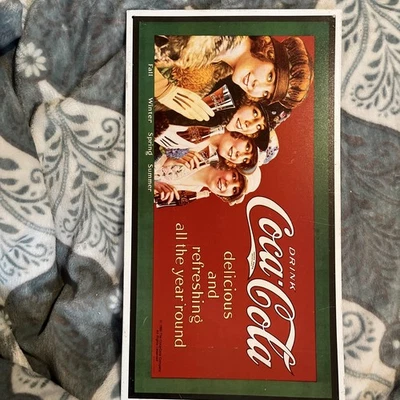 VTG Drink Coca-Cola "delicious & refreshing all the year round" metal sign 1993 - Image 1 of 4