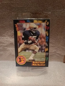 1991 Wild Card Rocket Ismail Rookie Card #22 Sealed - Picture 1 of 2