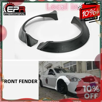 Para Infiniti G37 TP Estilo FRP Kit Cuerpo Ancho Guardabarros Delantero Llamaradas Guardabarros Piezas Foto 1 de 4