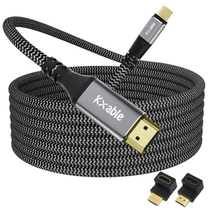 USB C to HDMI Cable 20 FT, 4K Type-C to HDMI Braided Cord, [Thunderbolt 3/4 C... - Picture 1 of 7