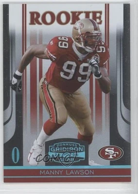 2006 Donruss Gridiron Gear Rookie Platinum O's /25 Manny Lawson #172 Rookie RC - Image 1 of 2